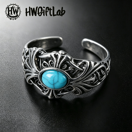 Turquoise Wave Open Ring