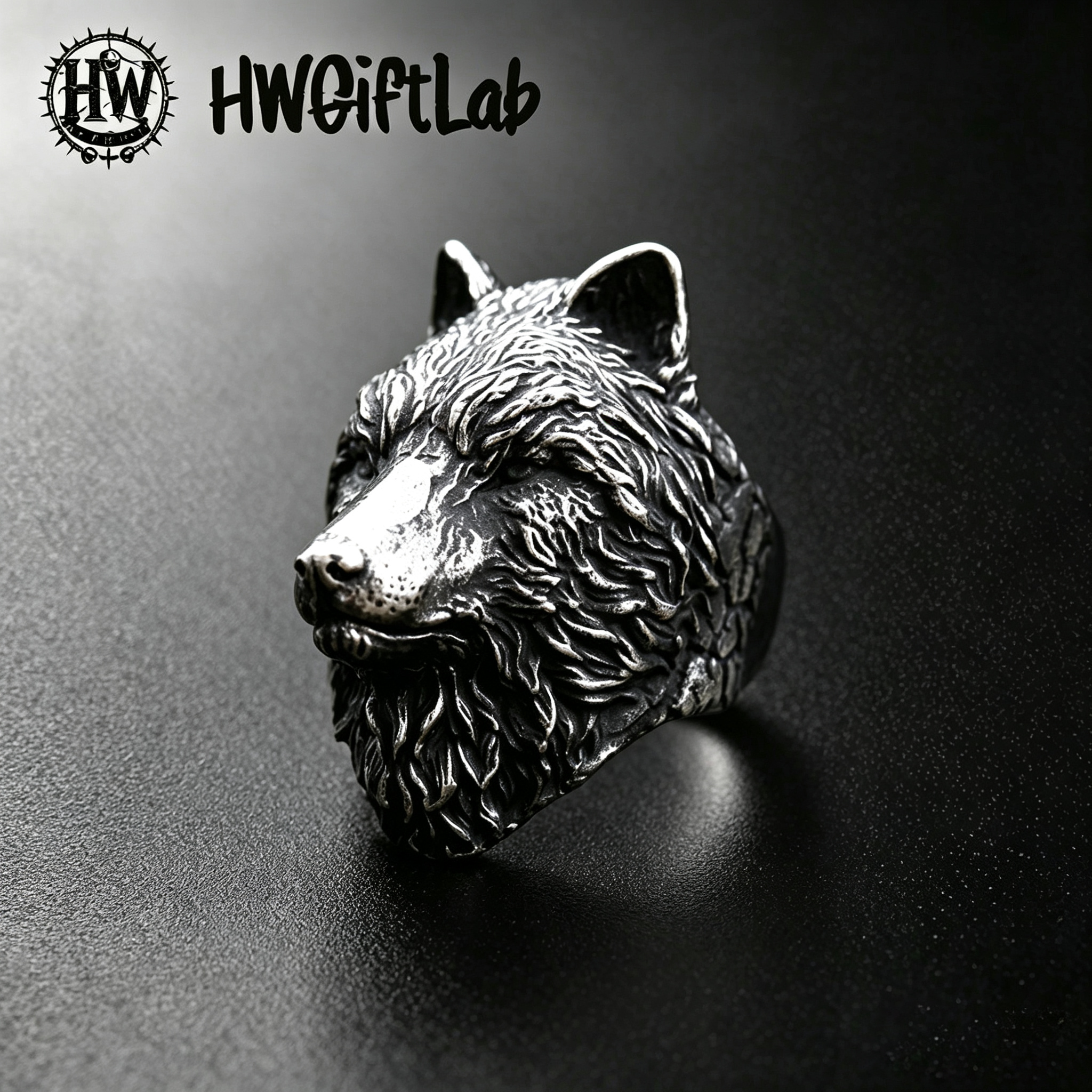 戒指D (1) Bear Head Ring - Image 1