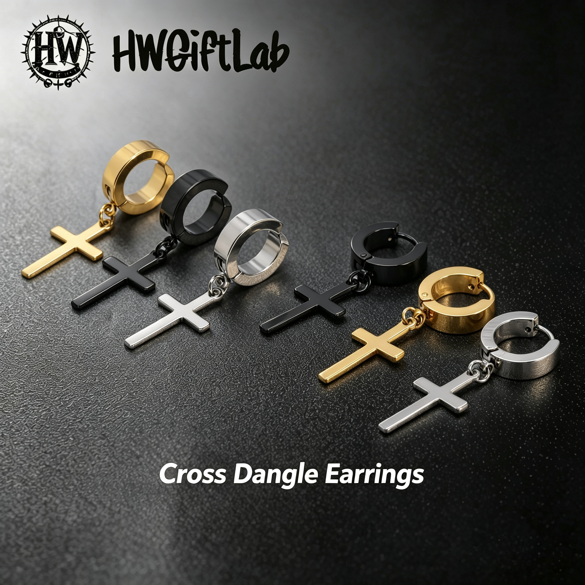耳环D (1) Sterling Silver Skull Piercing Stud Earrings - Image 1