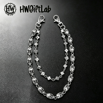 Skull Chain Waist Belt - Gothic Multi-Layer Body Chain