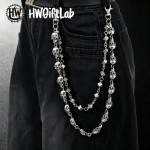 Skull Chain Waist Belt - Gothic Multi-Layer Body Chain - Image 2