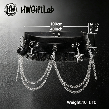 Star Chain Waist Belt - Gothic Multi-Layer Body Chain